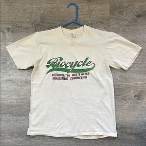 Vintage 80s Biocycle Shirt Medium Wastewater M Cotton Hi Cru Stedman USA T-shirt